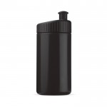 Bidon de sport en plastique sans BPA et 100% anti-fuite 500ml couleur noir