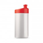 Bidon de sport en plastique sans BPA et 100% anti-fuite 500ml couleur rouge