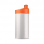 Bidon de sport en plastique sans BPA et 100% anti-fuite 500ml couleur orange