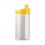 Bidon de sport en plastique sans BPA et 100% anti-fuite 500ml couleur jaune