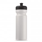 Gourde de sport en plastique sans BPA et 100% anti-fuite 750ml couleur blanc/noir