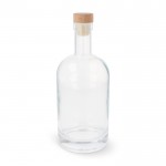 Gourde durable en verre avec couvercle FSC 500ml couleur transparent