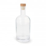 Gourde durable en verre avec couvercle FSC 750ml couleur transparent