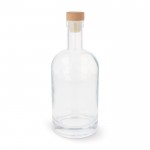 Gourde durable en verre avec couvercle FSC 1L couleur transparent