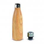 Gourde à double paroi avec couvercle indicateur température 500ml couleur bois deuxième vue