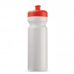 Bidon sportif en plastique organique fabriqué en UE 750ml couleur rouge