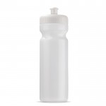 Bidon sportif en plastique organique fabriqué en UE 750ml couleur blanc transparent