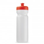 Bidon sportif en plastique organique fabriqué en UE 750ml couleur rouge transparent