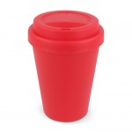 Gobelet à emporter en plastique recyclé aux couleurs vives 250ml couleur rouge