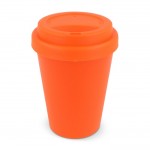 Gobelet à emporter en plastique recyclé aux couleurs vives 250ml couleur orange