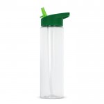 Gourde en RPET transparente avec bouchon à paille pliable 600ml couleur vert