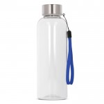 Gourde en RPET transparente avec cordon coloré 500ml couleur bleu transparent