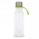 Gourde en RPET transparente avec anse de transport caoutchouc 600ml couleur vert lime deuxième vue