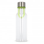 Gourde en RPET transparente avec anse de transport caoutchouc 600ml couleur vert lime troisième vue