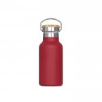 Gourde thermique avec revêtement et anse de transport 350ml couleur rouge foncé