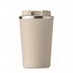 Mug isotherme personnalisé en inox couleur beige deuxième vue