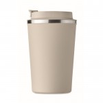 Mug isotherme personnalisé en inox couleur beige troisième vue