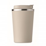 Mug isotherme personnalisé en inox couleur beige quatrième vue