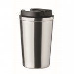 Mug isotherme personnalisé en inox couleur argenté mat