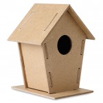 Maison pour oiseaux en aggloméré couleur  bois troisième vue