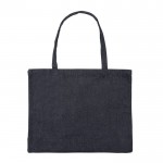 Sac publicitaire à provisions recyclé 320 gr/m2 couleur bleu jean deuxième vue