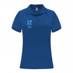 Polo technique en tricot piqué polyester 150 g/m² pour femme Roly avec zone d'impression