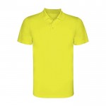 Polo technique en tricot piqué polyester pour homme 150 g/m² Roly couleur jaune fluorescent