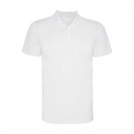 Polo technique en tricot piqué polyester pour homme 150 g/m² Roly couleur blanc