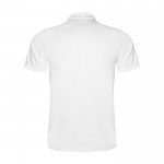 Polo technique en tricot piqué polyester pour homme 150 g/m² Roly couleur blanc deuxième vue arrière