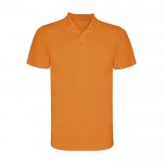 Polo technique en tricot piqué polyester pour homme 150 g/m² Roly couleur orange fluorescent