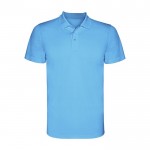 Polo technique en tricot piqué polyester pour homme 150 g/m² Roly couleur turquoise