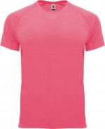 T-shirt technique 100% polyester pour homme 135 g/m² Roly couleur rose fluorescent