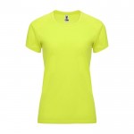 T-shirt technique 100% polyester pour femme 135 g/m² Roly couleur jaune fluorescent