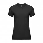 T-shirt technique 100% polyester pour femme 135 g/m² Roly couleur noir