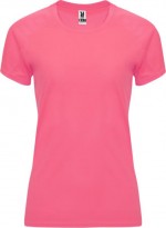 T-shirt technique 100% polyester pour femme 135 g/m² Roly couleur rose fluorescent