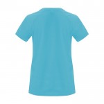 T-shirt technique 100% polyester pour femme 135 g/m² Roly couleur turquoise deuxième vue arrière