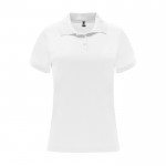 Polo technique en tricot piqué polyester 150 g/m² pour femme Roly couleur blanc