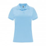 Polo technique en tricot piqué polyester 150 g/m² pour femme Roly couleur bleu ciel