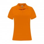 Polo technique en tricot piqué polyester 150 g/m² pour femme Roly couleur orange fluorescent