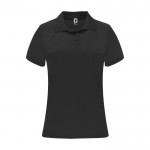 Polo technique en tricot piqué polyester 150 g/m² pour femme Roly couleur noir