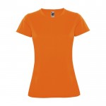 T-shirt technique en tricot piqué pour femme 150 g/m² Roly couleur orange fluorescent