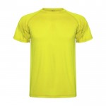 T-shirt technique homme en tricot piqué en polyester 150 g/m² Roly couleur jaune fluorescent