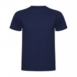 T-shirt technique homme en tricot piqué en polyester 150 g/m² Roly couleur bleu marine