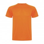 T-shirt technique homme en tricot piqué en polyester 150 g/m² Roly couleur orange fluorescent