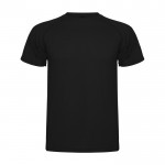 T-shirt technique homme en tricot piqué en polyester 150 g/m² Roly couleur noir