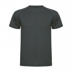 T-shirt technique homme en tricot piqué en polyester 150 g/m² Roly couleur gris graphite