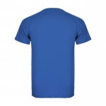 T-shirt technique homme en tricot piqué en polyester 150 g/m² Roly couleur bleu roi deuxième vue arrière