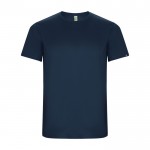 T-shirt technique en 50% polyester recyclé pour homme 135 g/m² Roly couleur bleu marine