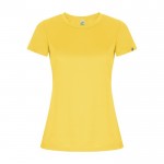 T-shirt technique en 50% polyester recyclé pour femme 135 g/m² Roly couleur jaune