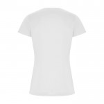 T-shirt technique en 50% polyester recyclé pour femme 135 g/m² Roly couleur blanc deuxième vue arrière